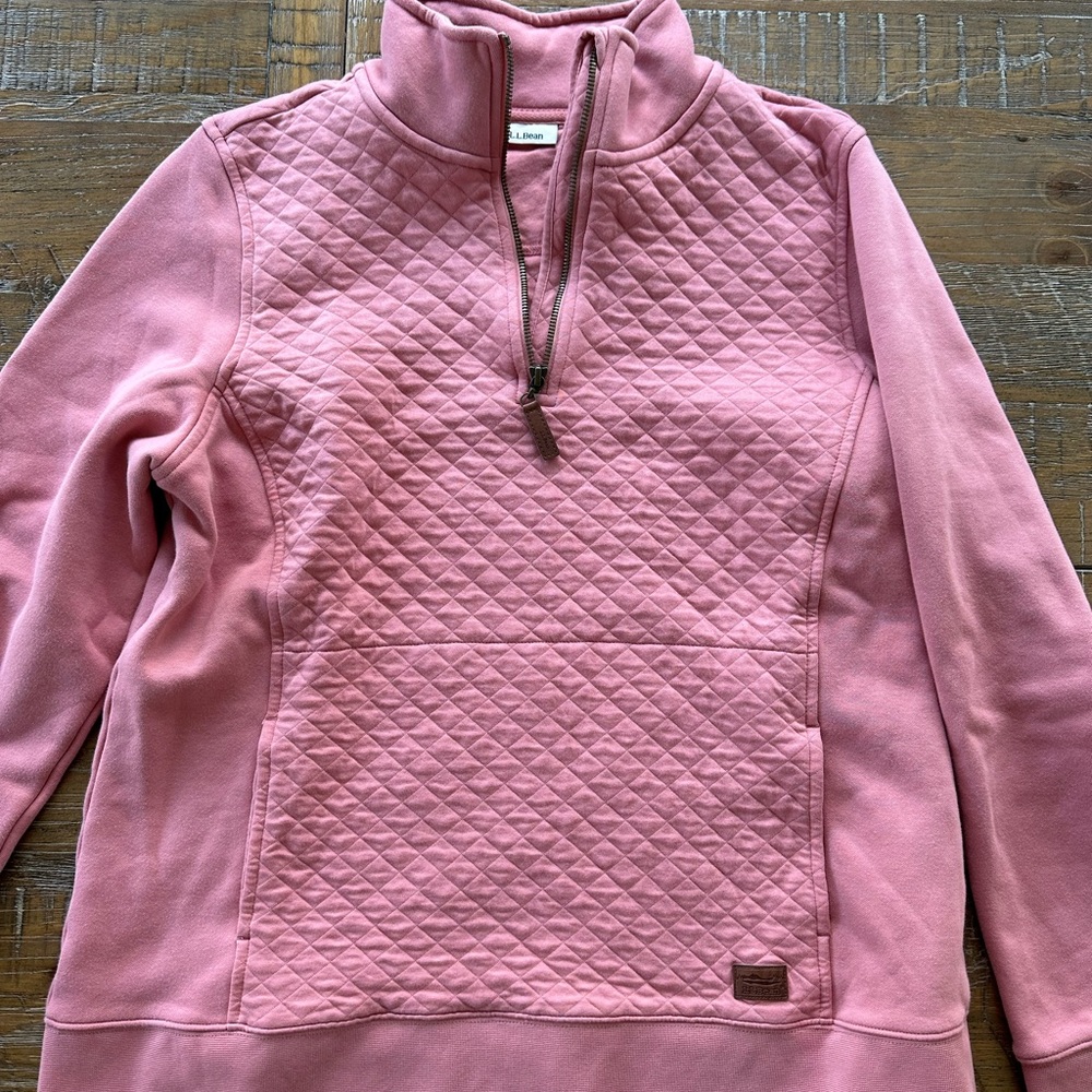 LL Bean Quilted Quarter Zip
